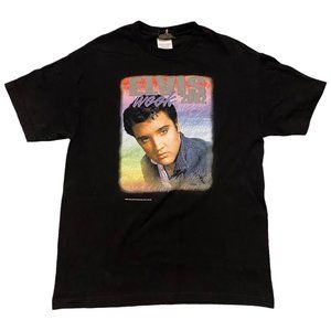 Vintage Elvis Week 2002 Black & Colorful T-Shirt